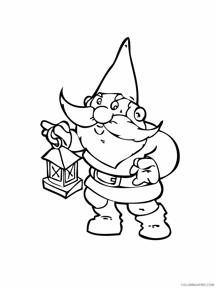 Gnome Coloring Pages Gnome 16 Printable 2021 2930 Coloring4free