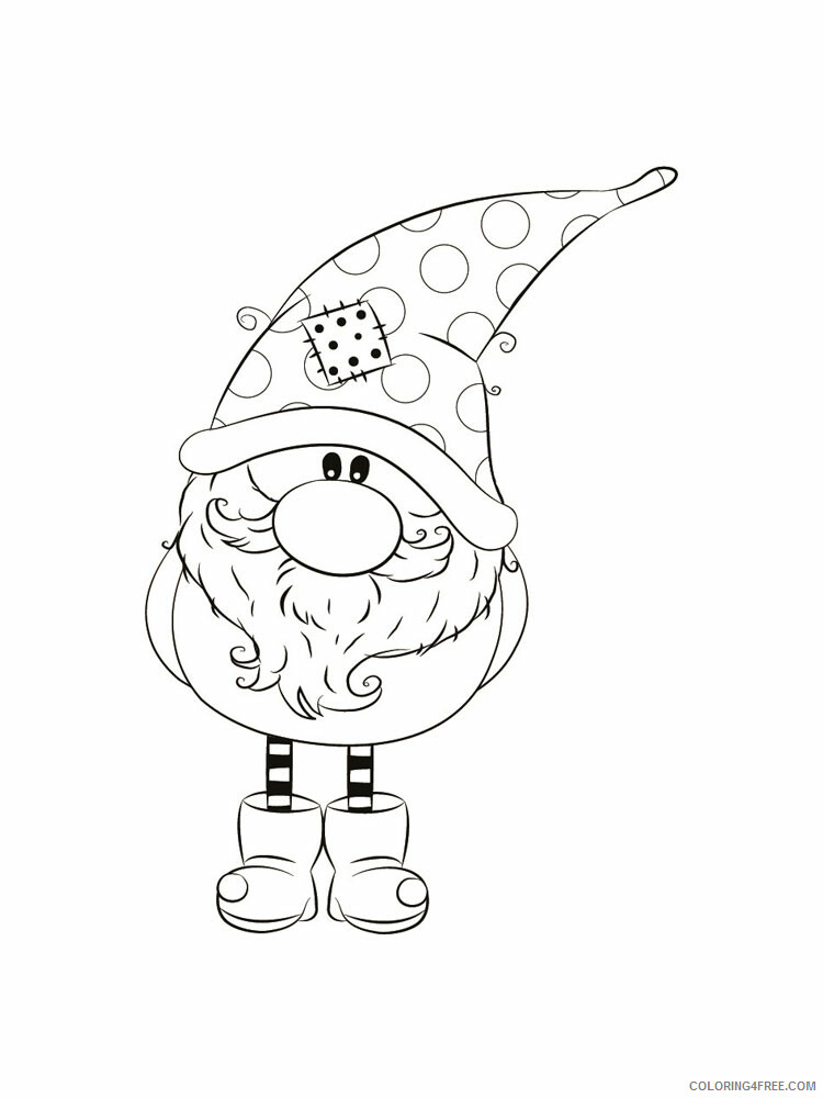 Gnome Coloring Pages Gnome 2 Printable 2021 2933 Coloring4free