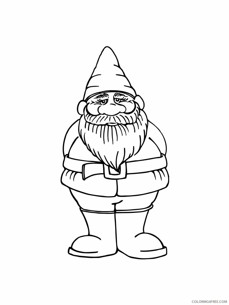 Gnome Coloring Pages Gnome 20 Printable 2021 2934 Coloring4free