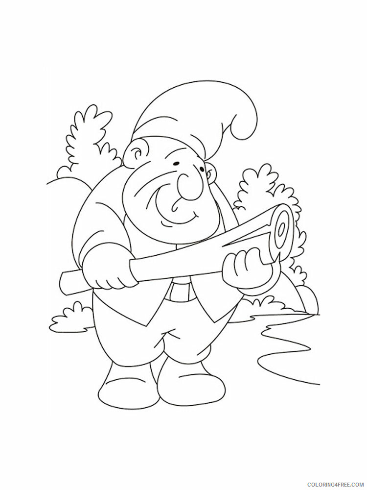 Gnome Coloring Pages Gnome 23 Printable 2021 2937 Coloring4free