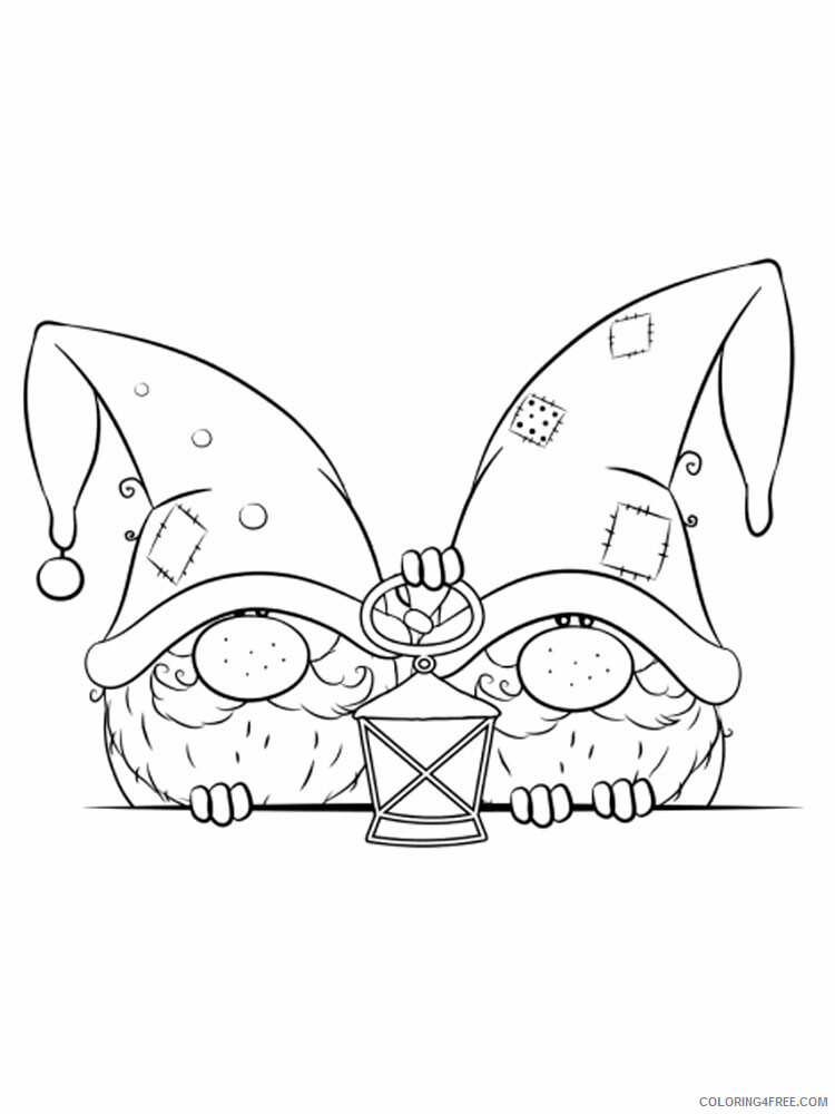 Gnome Coloring Pages Gnome 25 Printable 2021 2938 Coloring4free