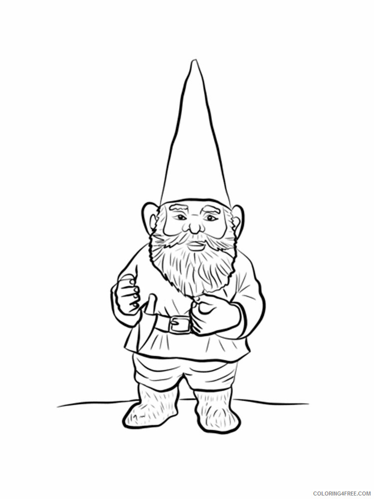 Gnome Coloring Pages Gnome 27 Printable 2021 2939 Coloring4free