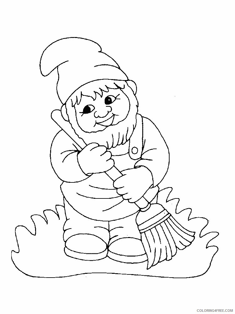 Gnome Coloring Pages Gnome 3 Printable 2021 2940 Coloring4free
