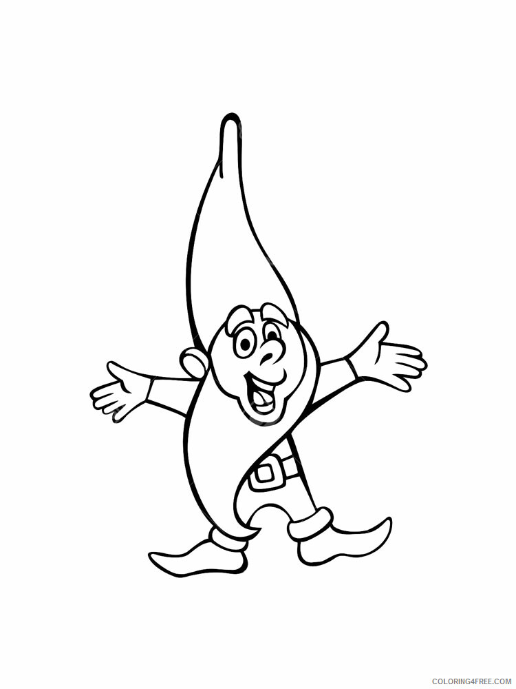 Gnome Coloring Pages Gnome 4 Printable 2021 2941 Coloring4free