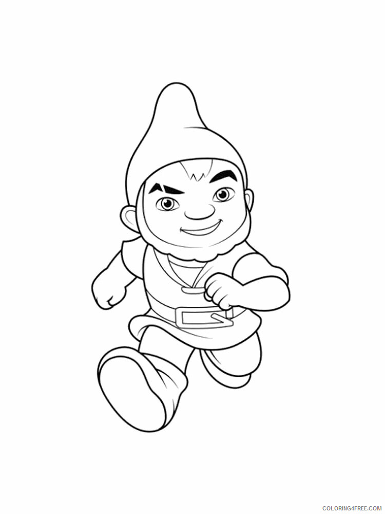 Gnome Coloring Pages Gnome 7 Printable 2021 2944 Coloring4free