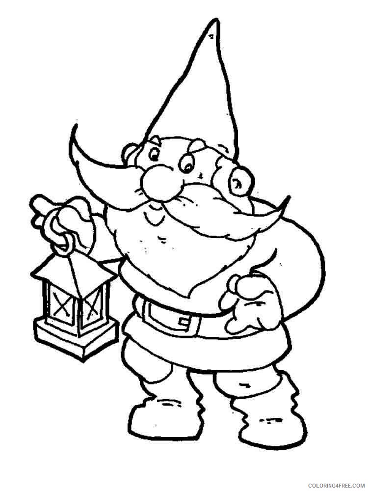 Gnomes Coloring Pages Gnomes 17 Printable 2021 2968 Coloring4free