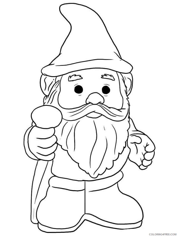 Gnomes Coloring Pages Gnomes 18 Printable 2021 2969 Coloring4free