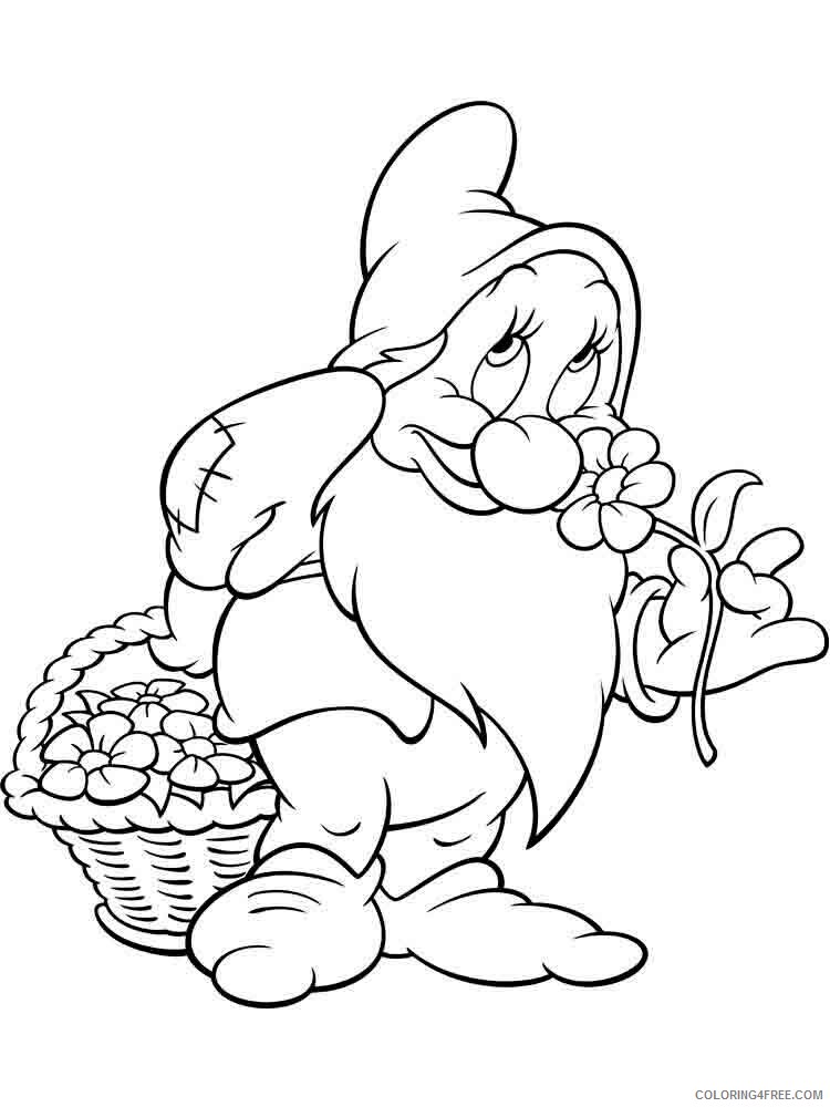Gnomes Coloring Pages Gnomes 19 Printable 2021 2970 Coloring4free