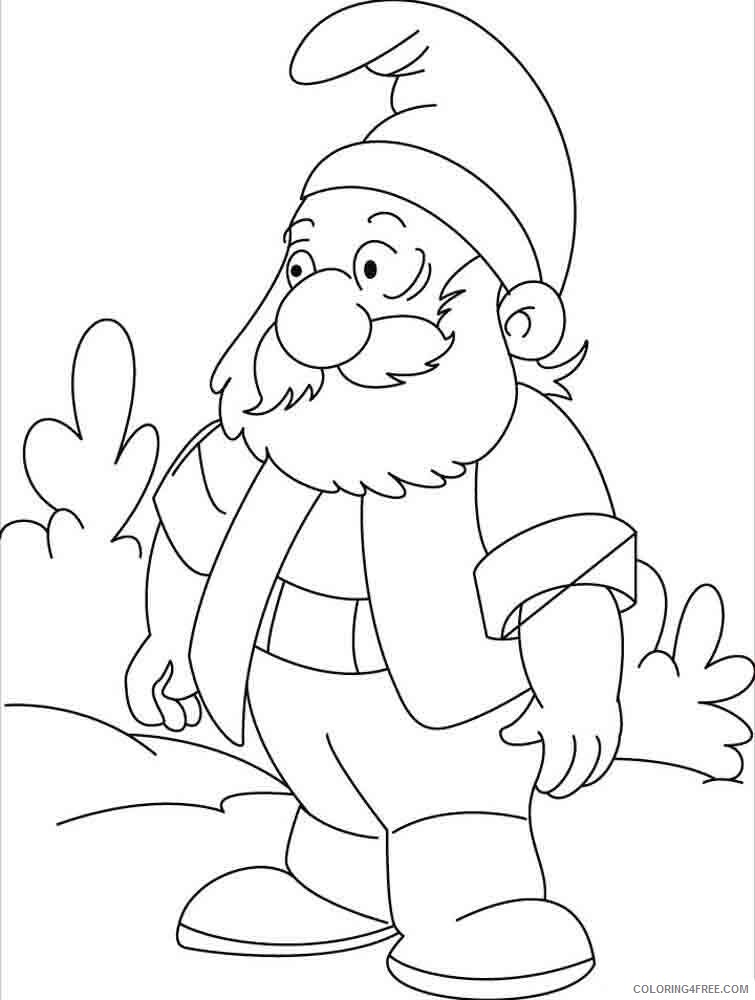 Gnomes Coloring Pages Gnomes 20 Printable 2021 2971 Coloring4free