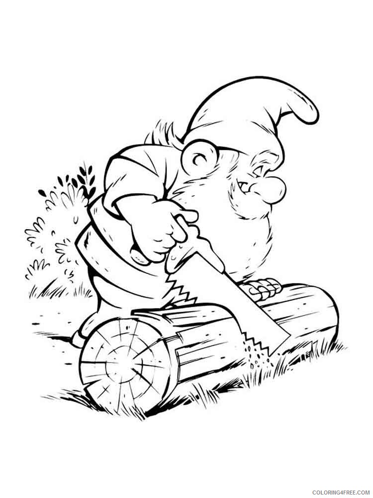 Gnomes Coloring Pages Gnomes 22 Printable 2021 2973 Coloring4free