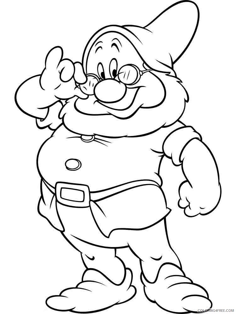 Gnomes Coloring Pages Gnomes 6 Printable 2021 2977 Coloring4free