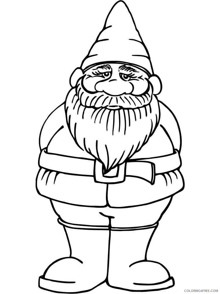 Gnomes Coloring Pages Gnomes 8 Printable 2021 2978 Coloring4free