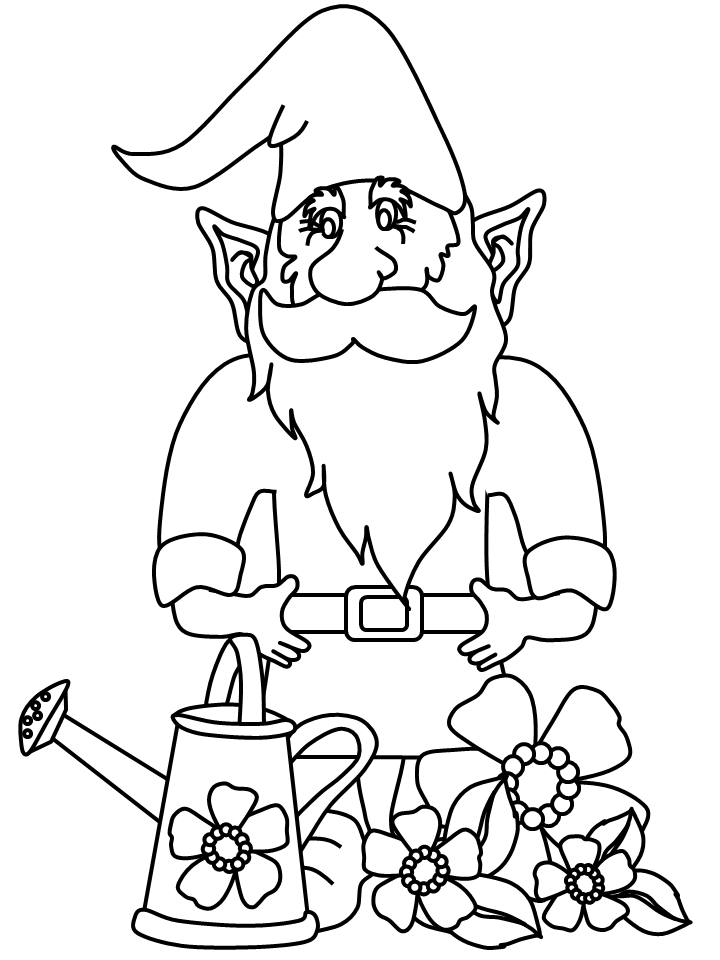 Gnomes Coloring Pages gnome2 Printable 2021 2948 Coloring4free