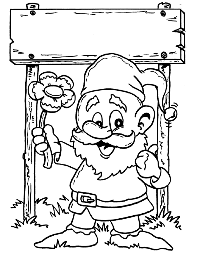 Gnomes Coloring Pages gnomen ZjbVL Printable 2021 2963 Coloring4free