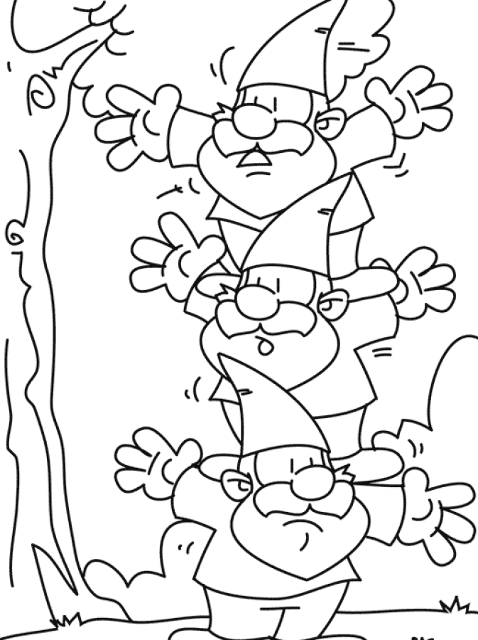 Gnomes Coloring Pages gnomen cmT4U Printable 2021 2954 Coloring4free