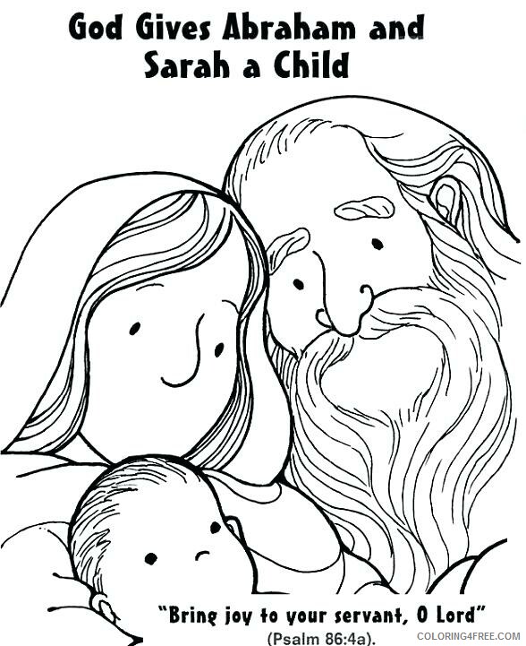 God Coloring Pages God Gives Abraham and Sarah A Child Printable 2021 2983 Coloring4free