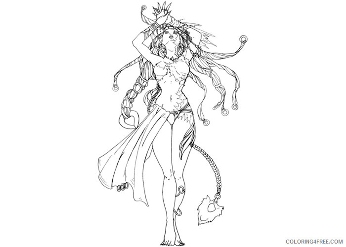 God Coloring Pages Godess Shiva Printable 2021 2982 Coloring4free