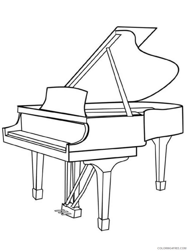 Grand Piano Coloring Pages grand piano 10 Printable 2021 3004 Coloring4free