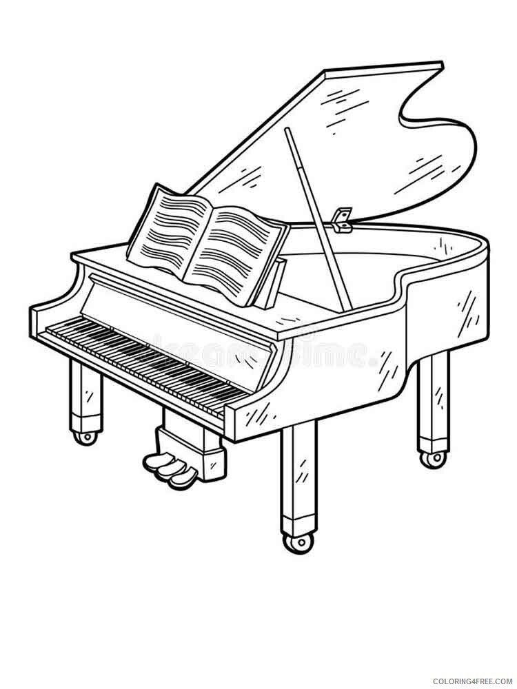 Grand Piano Coloring Pages grand piano 12 Printable 2021 3005 Coloring4free