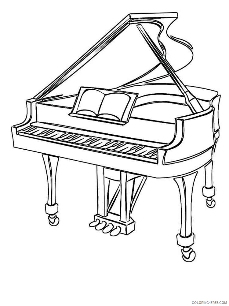 Grand Piano Coloring Pages grand piano 5 Printable 2021 3007 Coloring4free