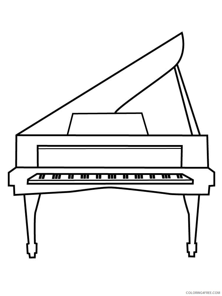 Grand Piano Coloring Pages grand piano 9 Printable 2021 3009 Coloring4free