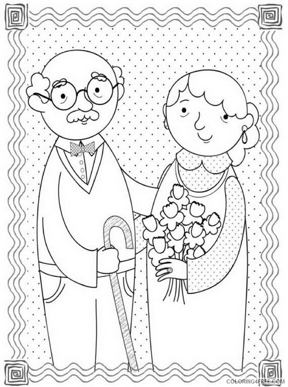 Grandparents Coloring Pages Color Grandparents Day Printable 2021 3022 Coloring4free