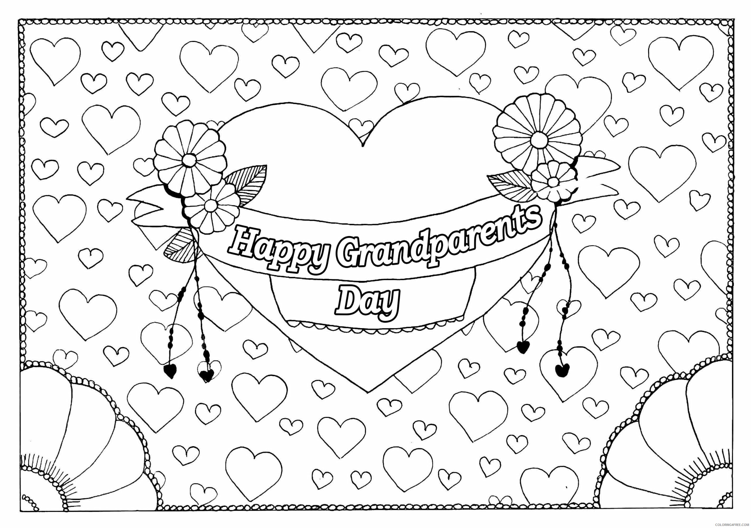 Grandparents Coloring Pages Love My Grandparents Day Printable 2021 3033 Coloring4free