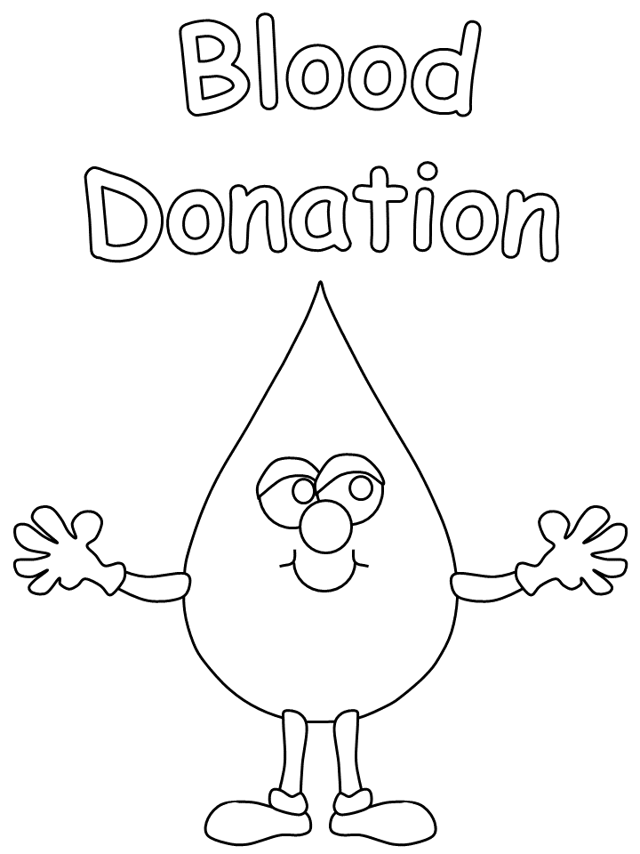 Health Coloring Pages blood donation Printable 2021 3125 Coloring4free