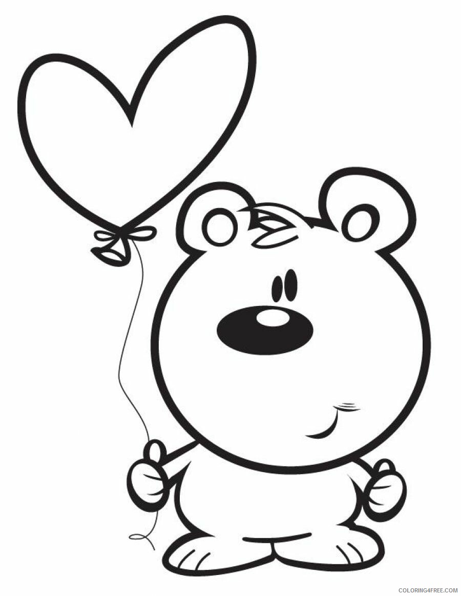 Heart Animal Coloring Pages Heart for Print Printable 2021 3203 Coloring4free