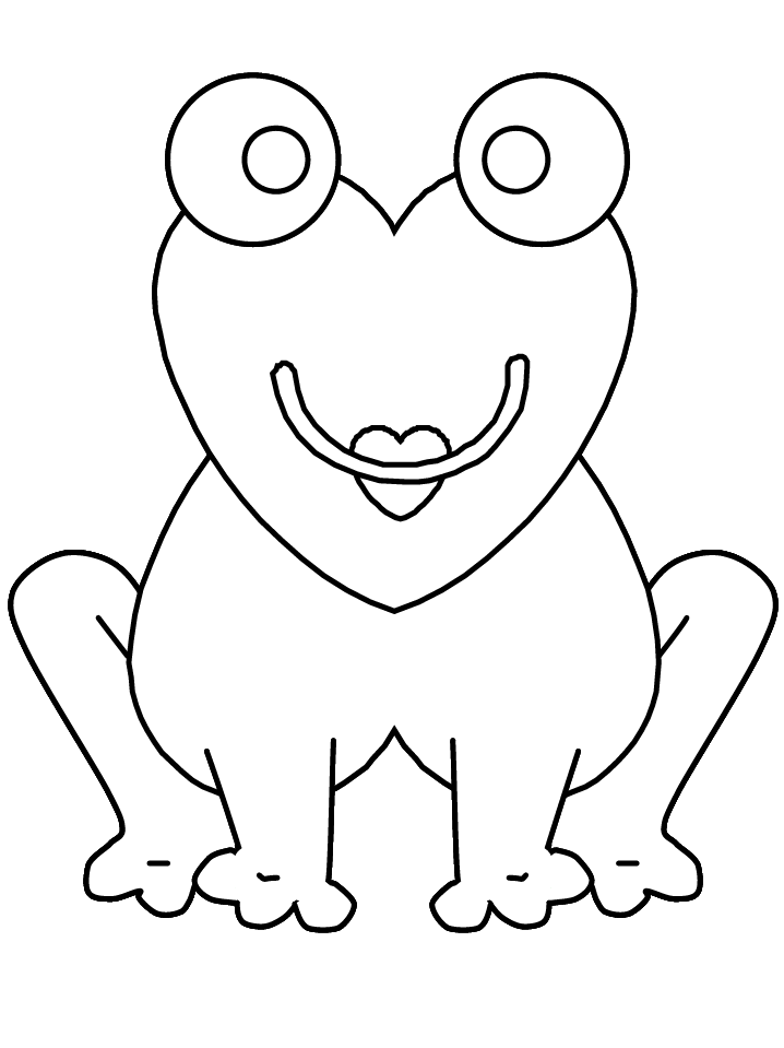 Heart Animal Coloring Pages heart frog Printable 2021 3206 Coloring4free