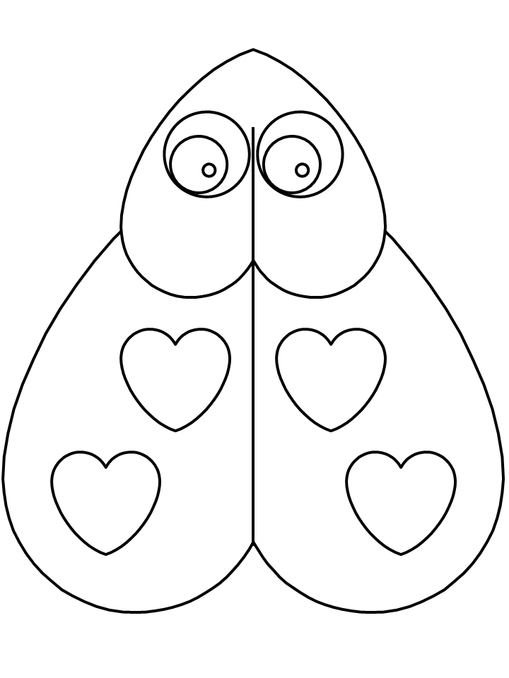 Heart Animal Coloring Pages heart ladybug Printable 2021 3212 Coloring4free