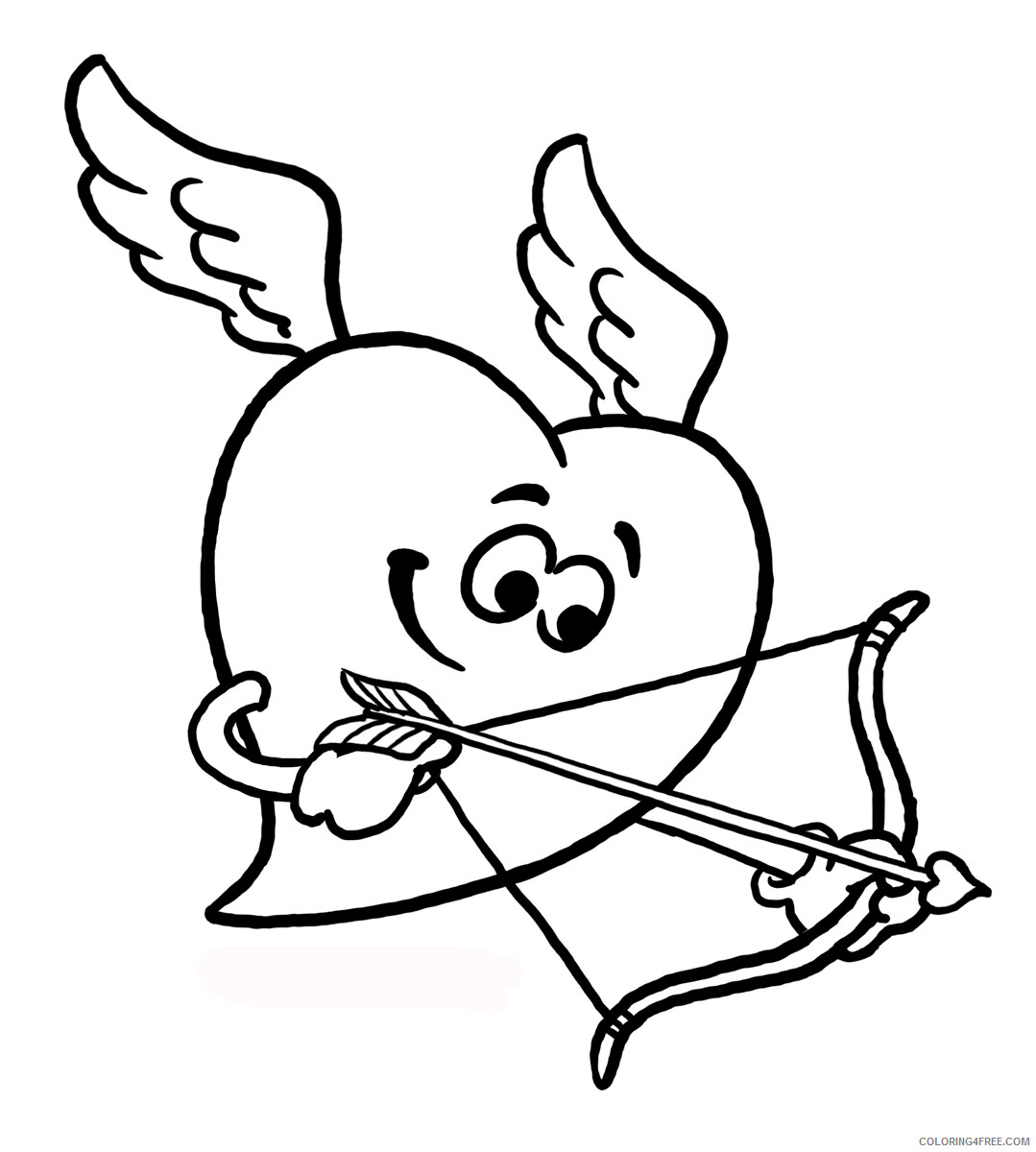 Heart Coloring Pages Heart Cupid Printable 2021 3164 Coloring4free