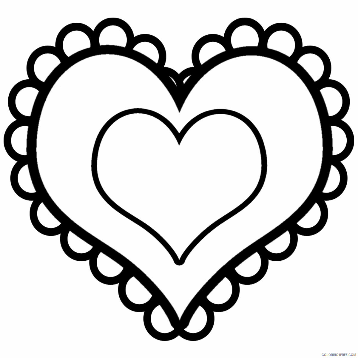 Heart Coloring Pages Heart Printable 2021 3162 Coloring4free