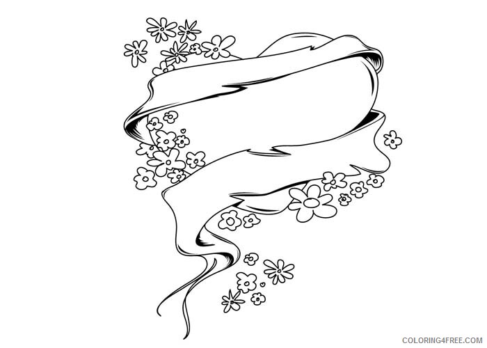 Heart Coloring Pages Heart and flowers Printable 2021 3154 Coloring4free