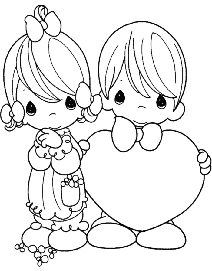 Heart Coloring Pages Precious Heart Printable 2021 3193 Coloring4free