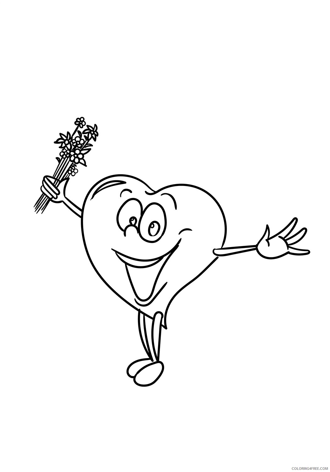 Heart Coloring Pages funny heart Printable 2021 3151 Coloring4free