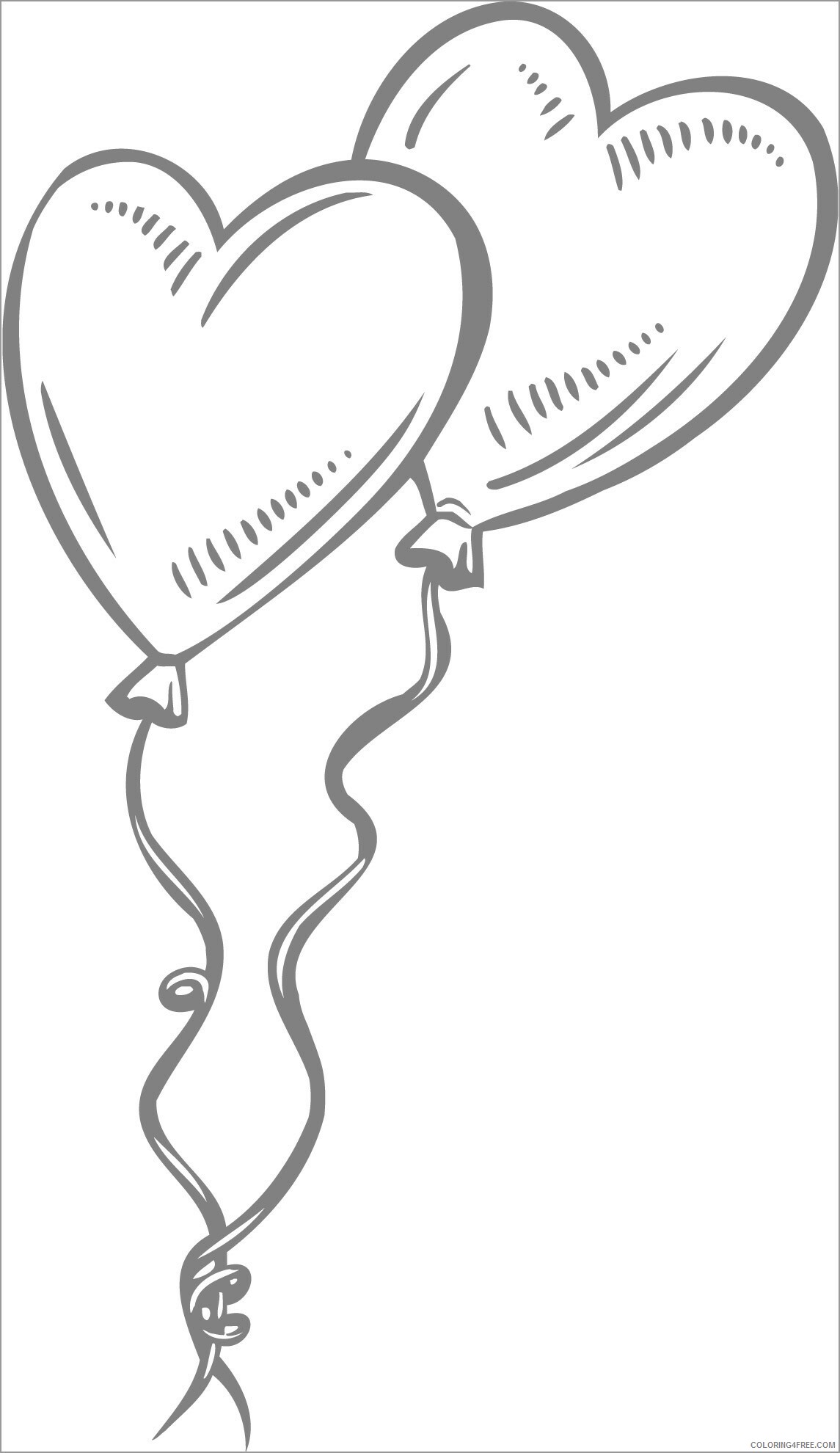 Heart Coloring Pages heart balloon Printable 2021 3155 Coloring4free