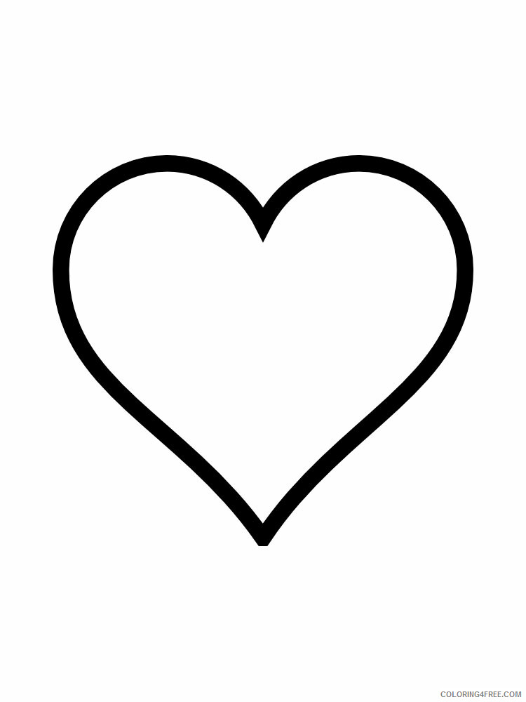 Heart Coloring Pages heart stencils 1 Printable 2021 3182 Coloring4free