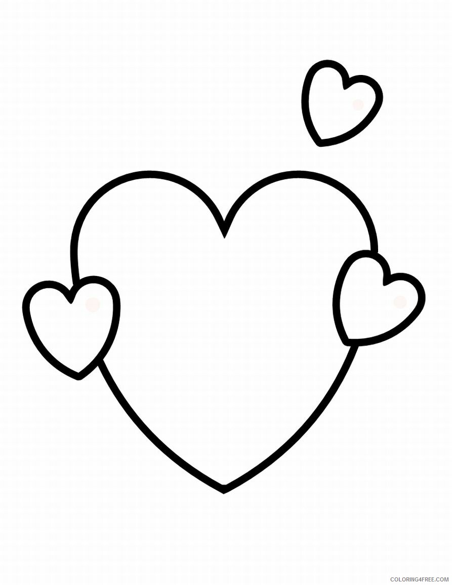 Hearts Coloring Pages Heart Shape Printable 2021 3249 Coloring4free