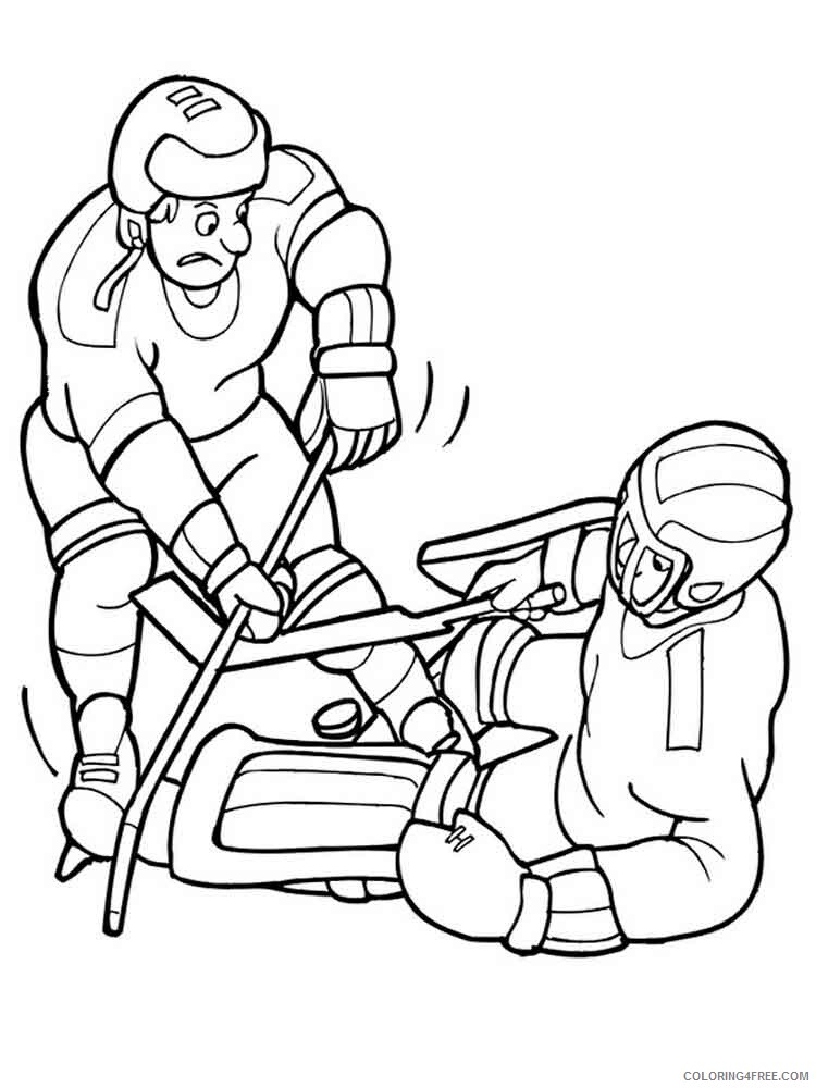 Hockey Coloring Pages Hockey 12 Printable 2021 3309 Coloring4free