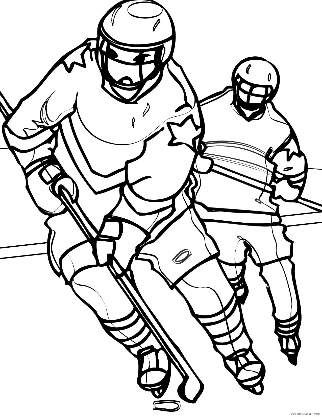 Hockey Coloring Pages strong sports pictures to stunning day Printable 2021 3325 Coloring4free