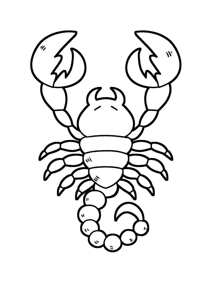 Horoscope Coloring Pages b scorpio Printable 2021 3335 Coloring4free