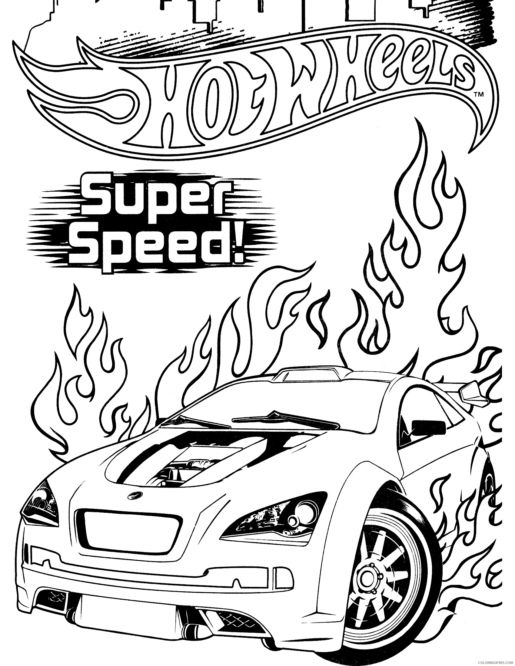 Hot Wheels Coloring Pages Hot Wheel Printable 2021 3358 Coloring4free