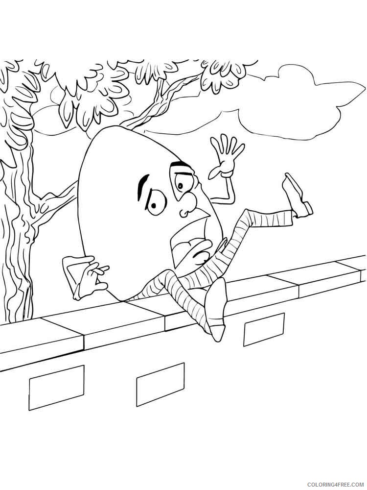 Humpty Dumpty Coloring Pages humpty dumpty 2 Printable 2021 3464 Coloring4free