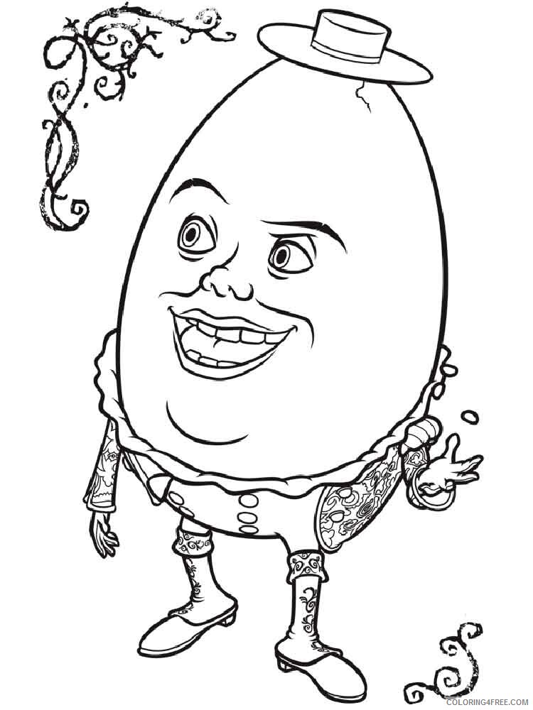 Humpty Dumpty Coloring Pages humpty dumpty 4 Printable 2021 3465 Coloring4free