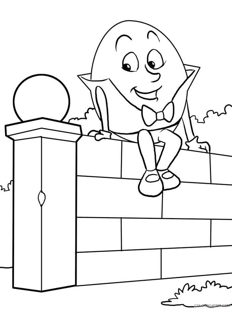 Humpty Dumpty Coloring Pages humpty dumpty 7 Printable 2021 3466 Coloring4free
