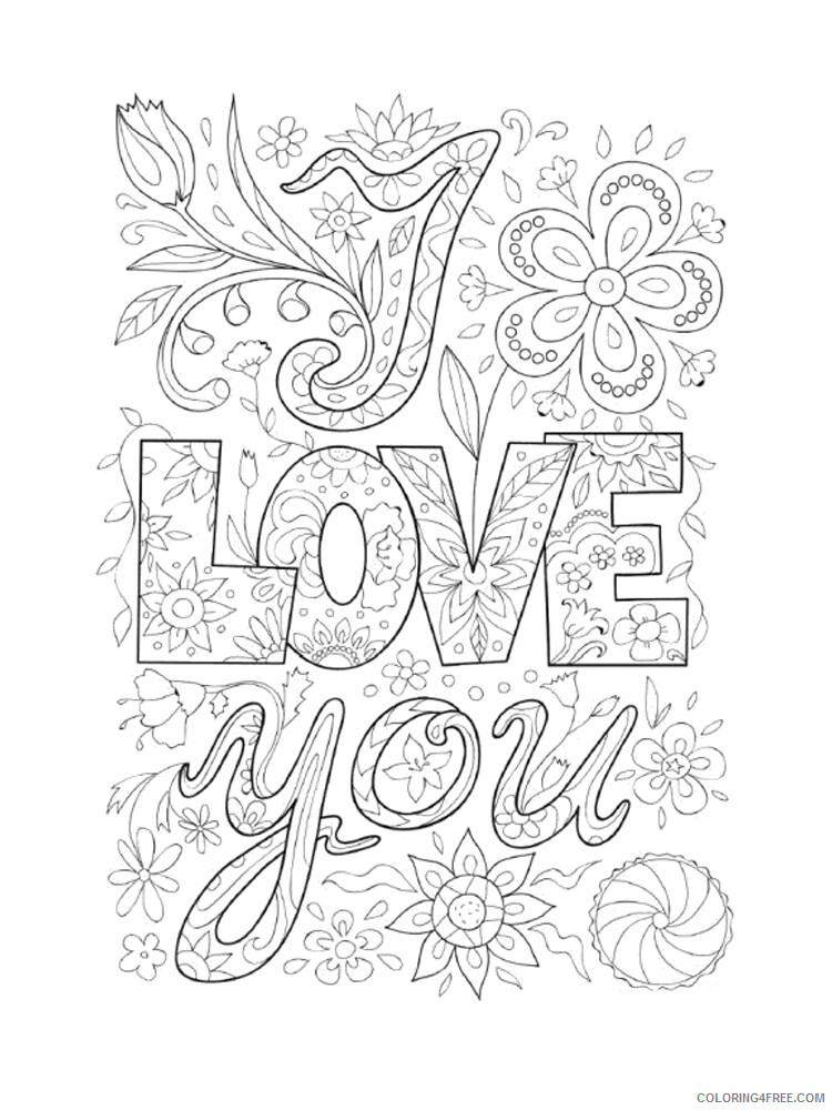 I Love You Coloring Pages I Love you 3 Printable 2021 3477 Coloring4free
