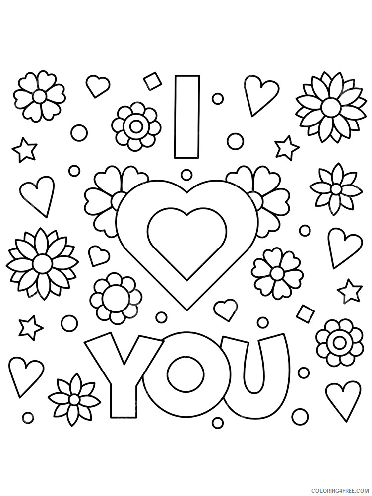 I Love You Coloring Pages I Love you 6 Printable 2021 3479 Coloring4free
