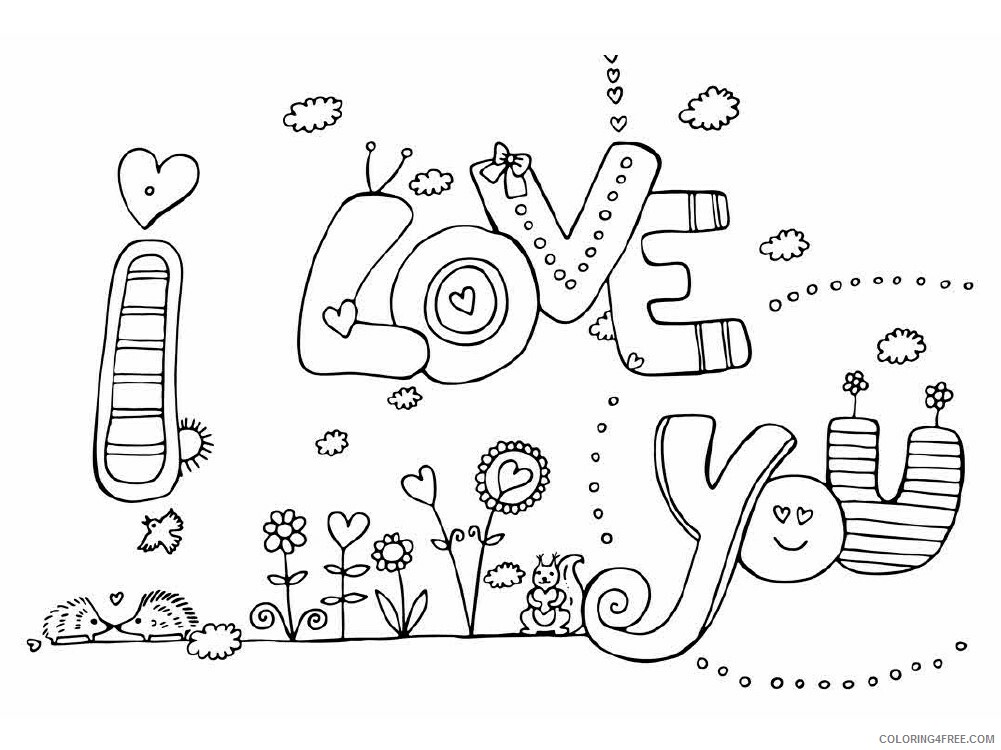 I Love You Coloring Pages I Love you 8 Printable 2021 3481 Coloring4free