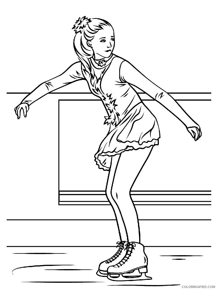 Ice Skater Coloring Pages Ice Skater 2 Printable 2021 3485 Coloring4free